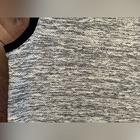 Potter’s Pot Asymmetrical Drop Waist Dress Size L Sleeveless Boucle Tweed - Picture 7 of 9